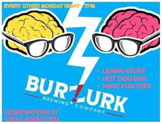 Yes sir it’s Trivia Night at Burzurk today 7-9, hot dog bar will be rolling and