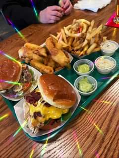 Get your burger 🍔 🍟 🧀 and pub food fix today! We just received sad news Patty Ma