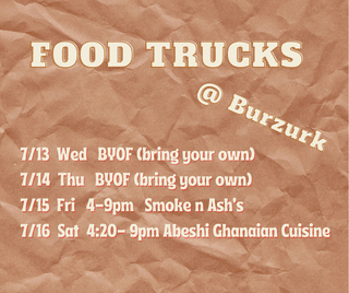 Tough week filling food trucks, Wed / Thu get yoru favorite local grub and stop